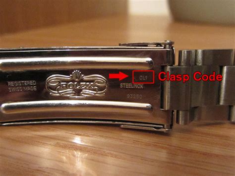 rolex clasp code lookup.